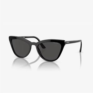 Prada Black Cat-Eye Sunglasses with Dark Lenses